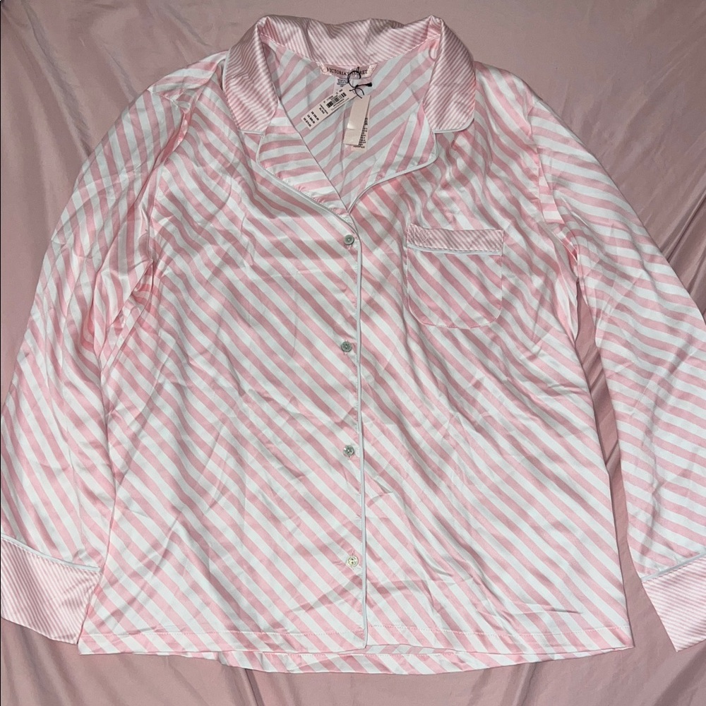 Victoria’s Secret Striped Button-Up Pajama set